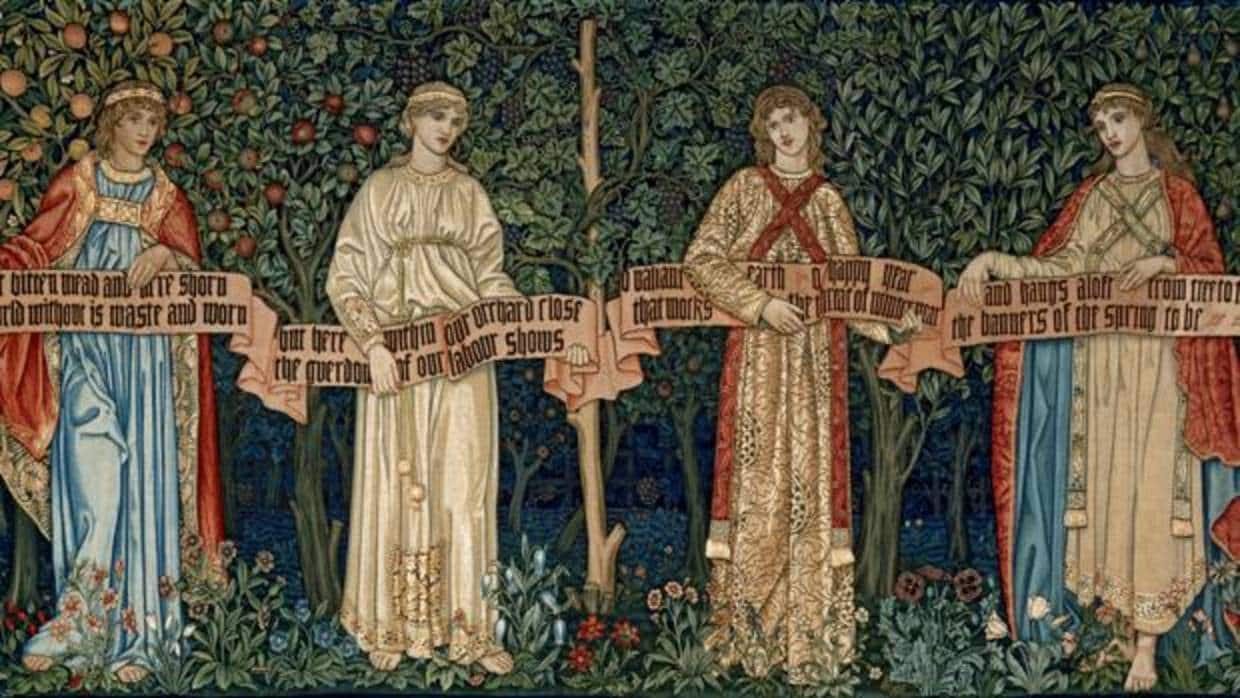 Tapiz «Los frutales» (o Las estaciones), de William Morris y John Dearle