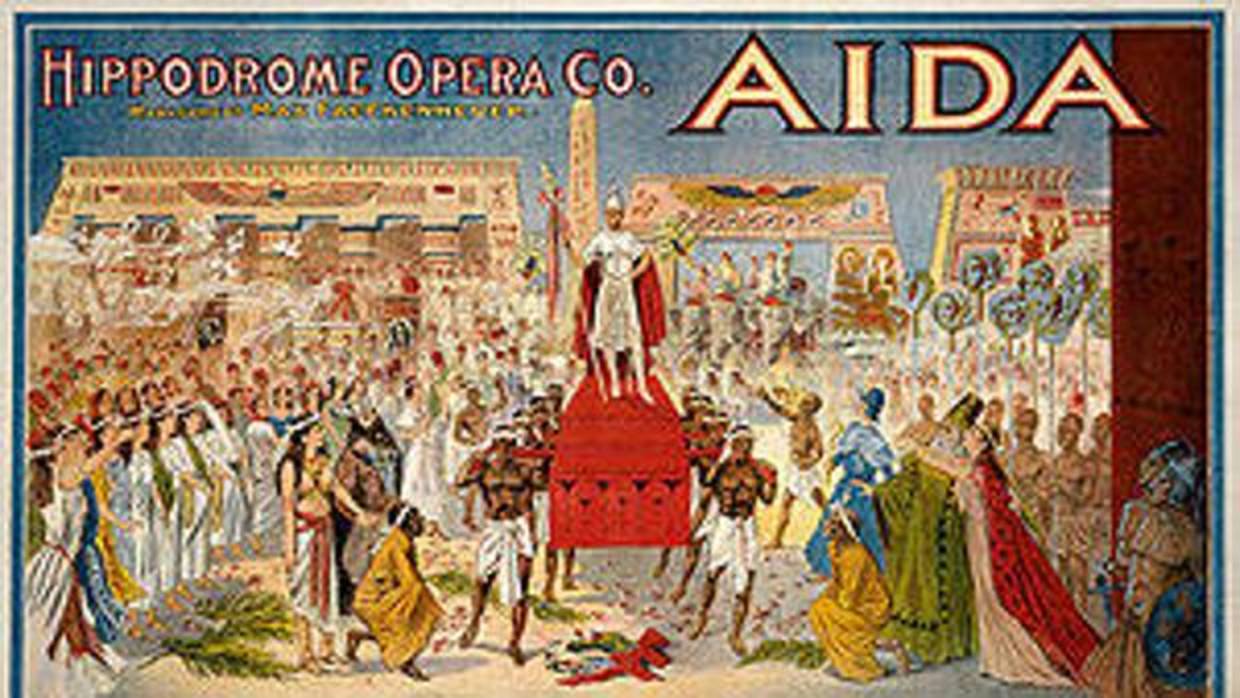 Póster para una producción de «Aida» representada en Cleveland en 1908