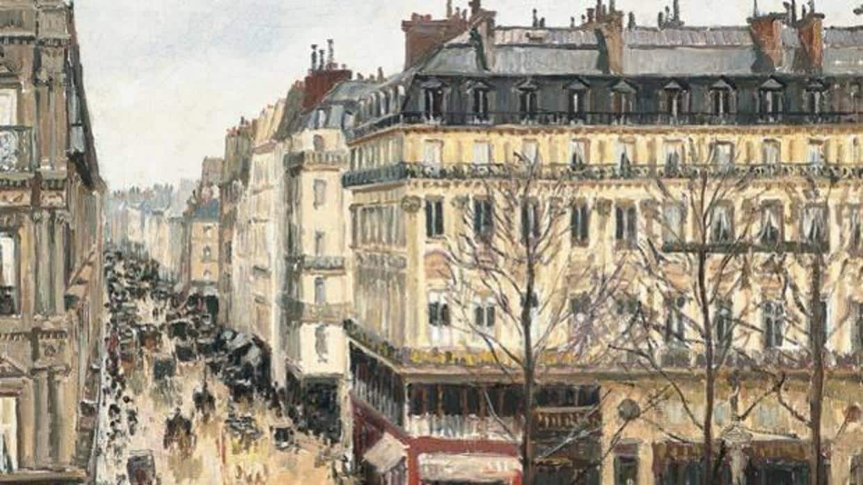 «Rue Saint-Honoré, après midi, effet de pluie», de Pissarro