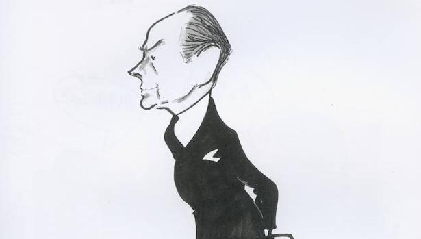 Detalle de la caricatura del marqués de Tamarón, visto por Barca