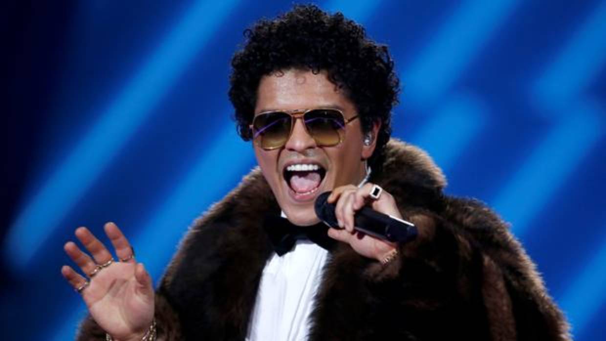 El cantante Bruno Mars