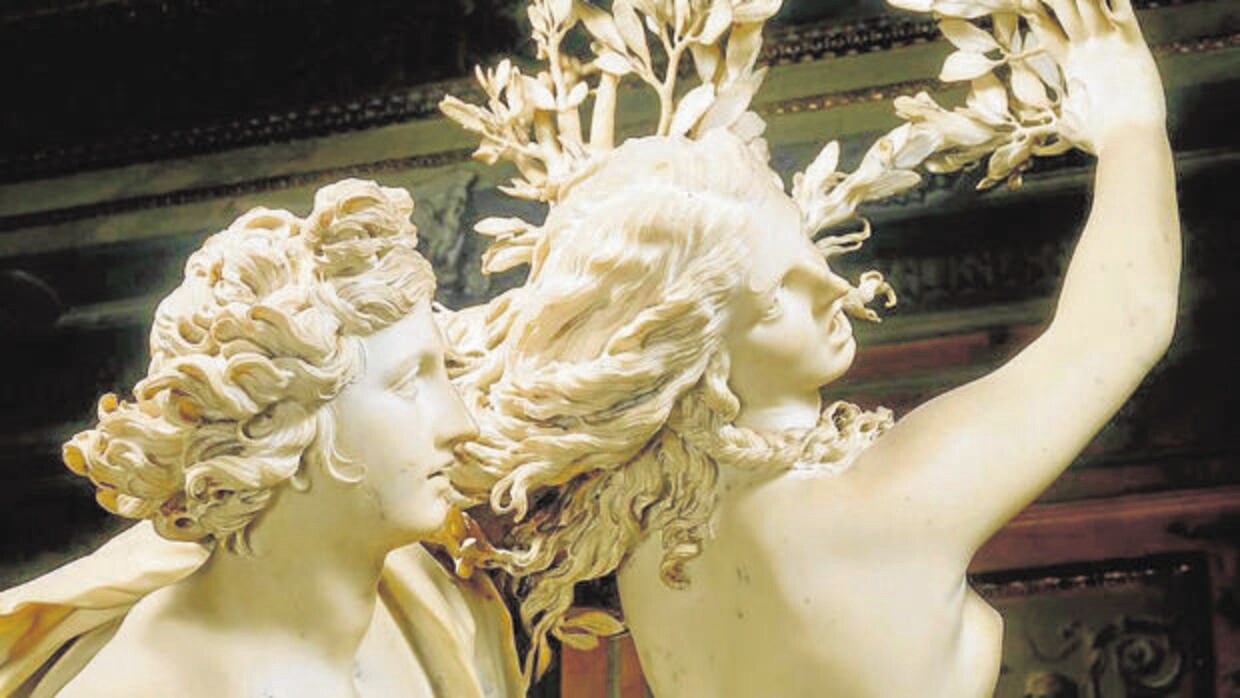Daphne y Apolo, de Bernini, basada en las Metamorfosis de Ovidio