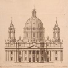 Proyecto para una catedral en Roma (1748), de Ventura Rodríguez. Nunca se realizó