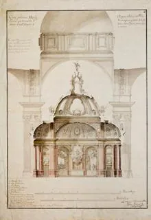 Planta de la Basílica del Pilar de Zaragoza y proyecto de la capilla (1750), de Ventura Rodríguez