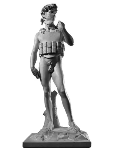 El David de Miguel Ángel, visto por Banksy