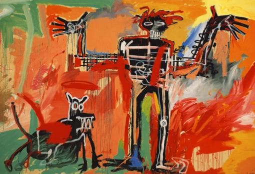 «Niño y perro en una boca de incendio» (1982), de Basquiat