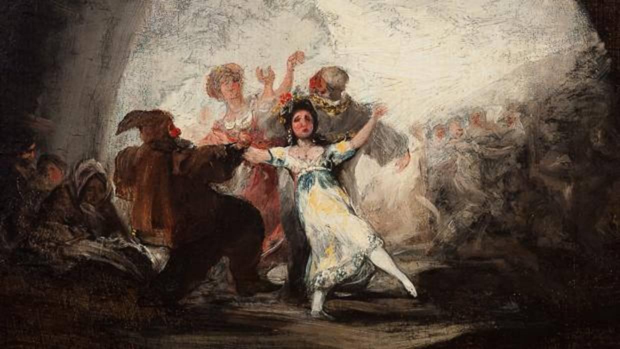 «Baile de máscaras», una de las obras del pintor aragonés