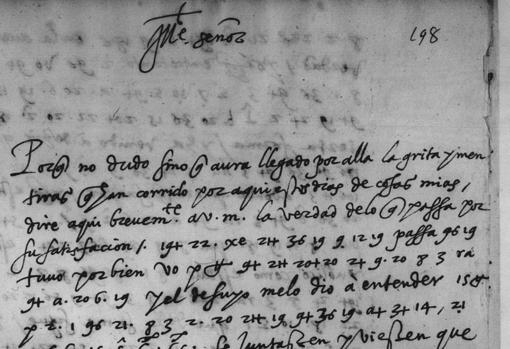 Carta de Antonio Pérez a Juan de Vargas Mexía en abril de 1579