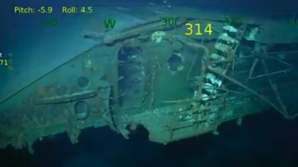 Los restos del USS Lexington