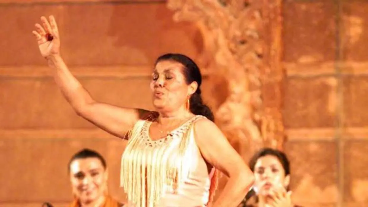 Antonia Rodríguez, la Negra, durante una actuación en el Alcázar de Sevilla