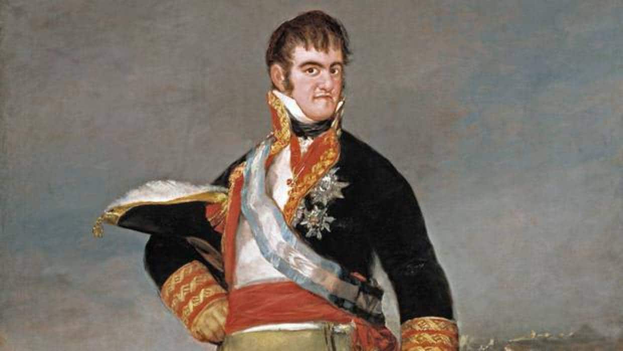 Fernando VII retratado por Francisco de Goya (detalle)