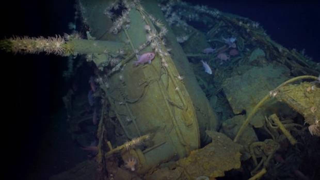 Restos del submarino hundido