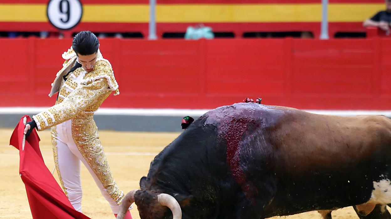 Alejandro Talavante, en el inicio de un pase de pecho