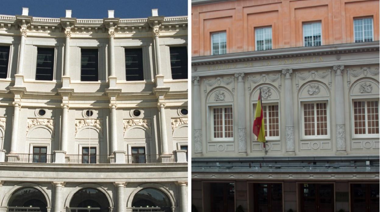 Fachadas del Teatro Real y del Teatro de la Zarzuela