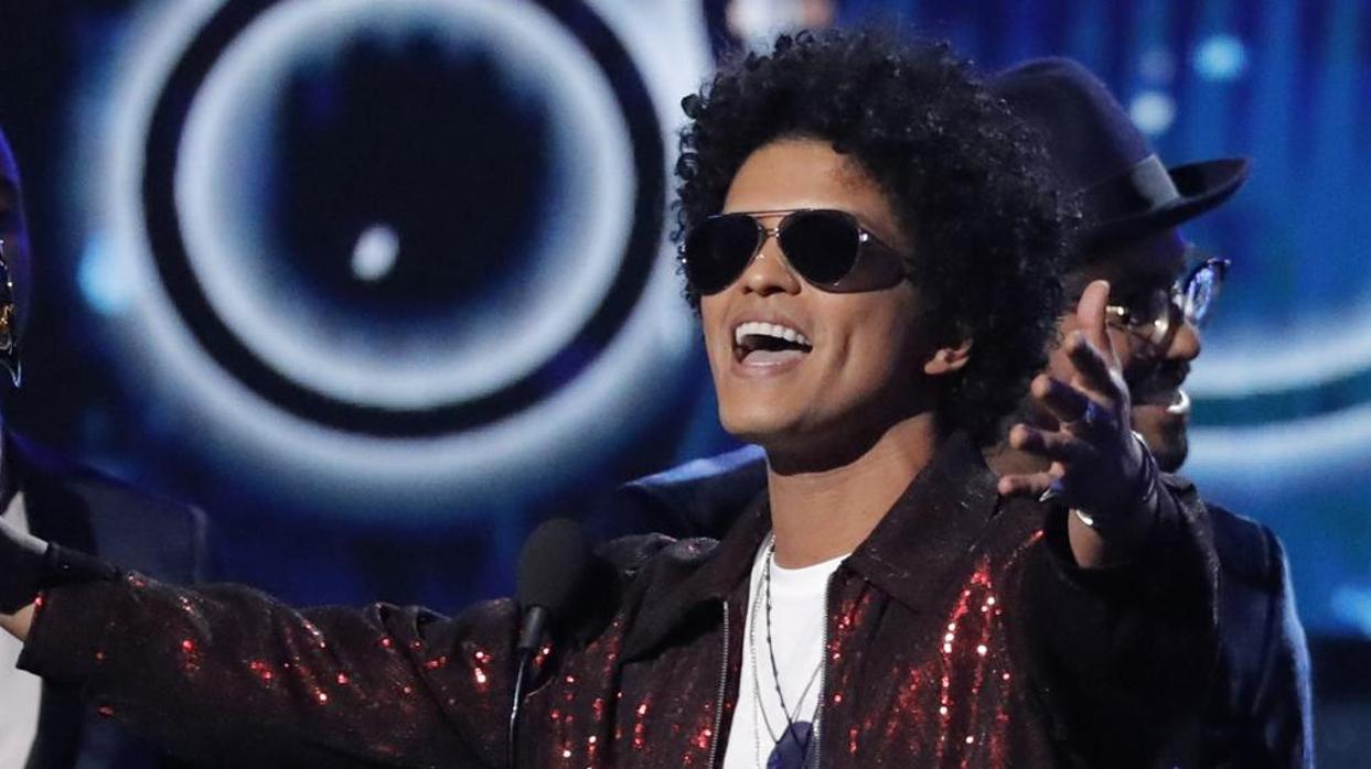 El cantante estadounidense Bruno Mars