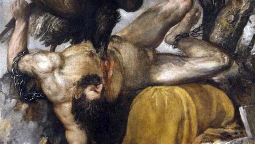 «Ticio», de Tiziano. Detalle