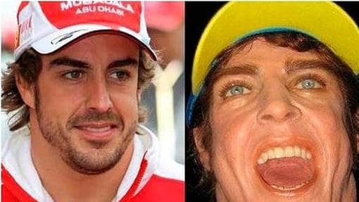La «estatua de cera» del piloto de Fórmula 1, Fernando Alonso