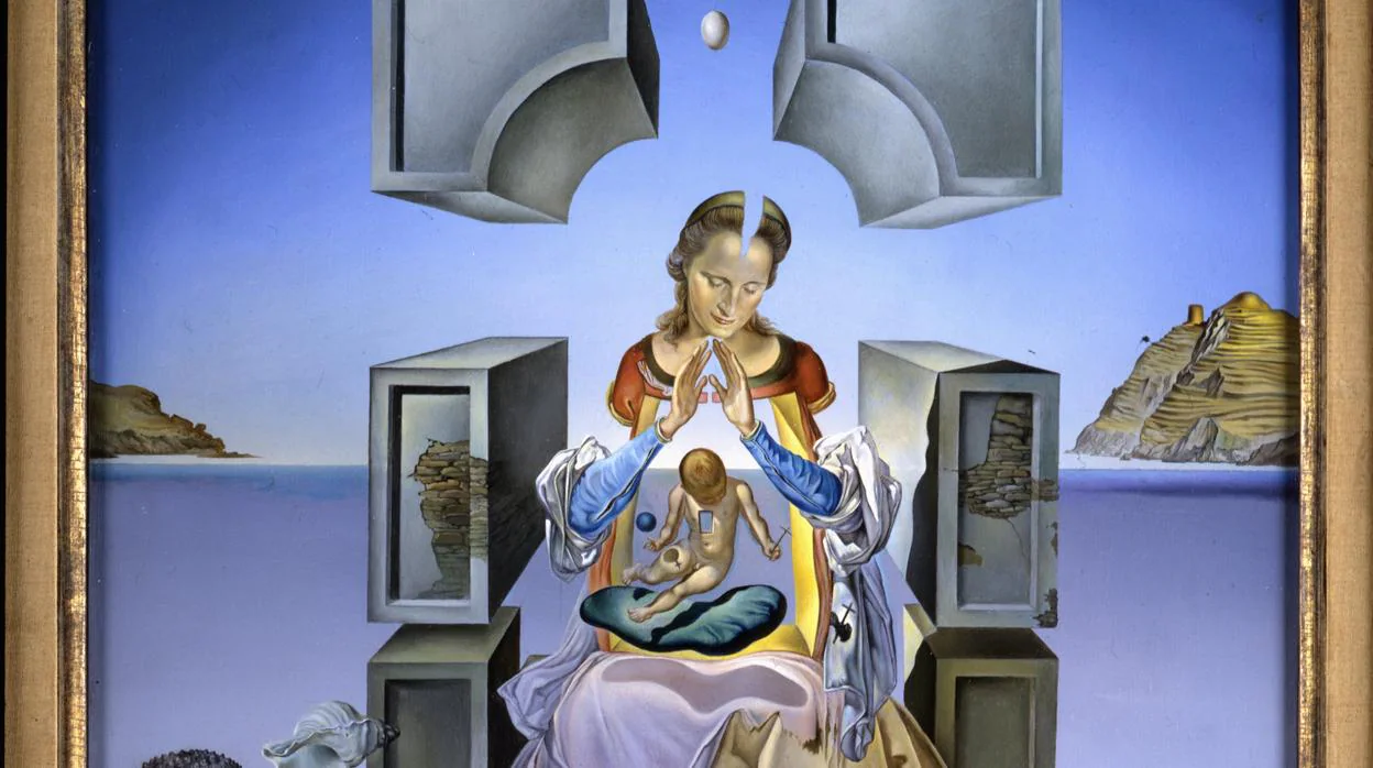Detalle de «La Madonna de Portlligat» (1949), uno de los lienzos con los que se abre la exposición