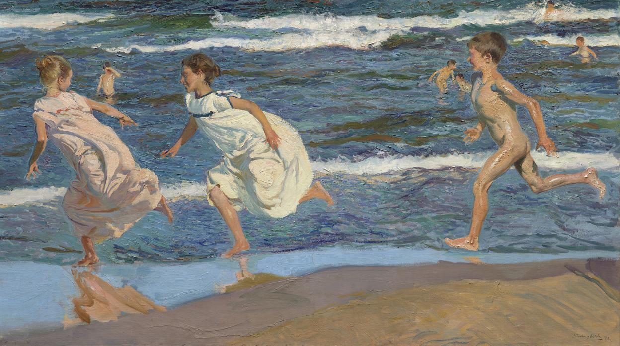 «Corriendo por la playa» (1908)