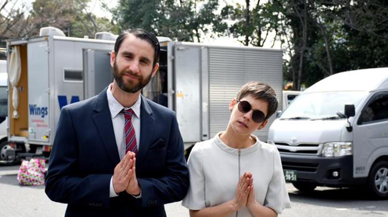 Dani Rovira y María León en el Rodaje de «Los Japón»