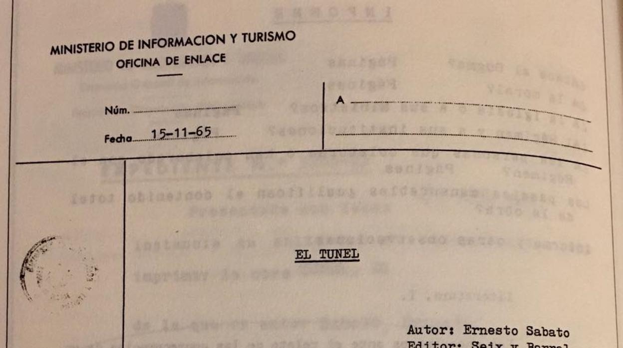 Extracto del expediente de la censura franquista, emitido el 15 de noviembre de 1965