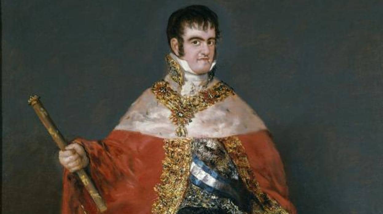 Un retrato del rey Fernando VII realizado por Goya