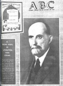 La portada por el Premio Nobel de Juan Ramón Jiménez, en 1956-