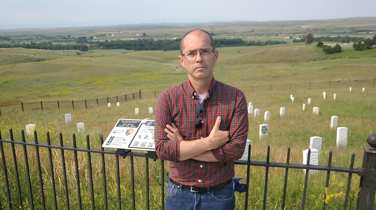 Álex Medina, en Little Bighorn, donde fue exterminado el Séptimo de Caballería.