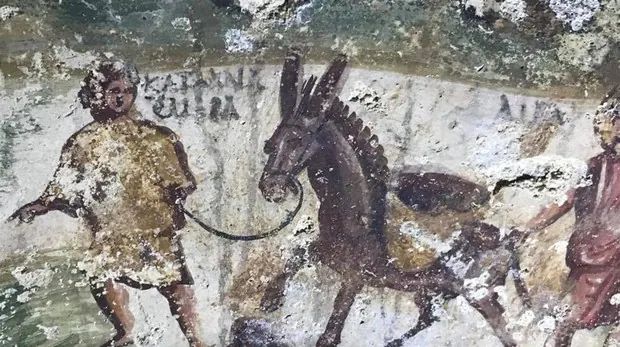 Descubren una tumba jordana de la época romana decorada con cómics