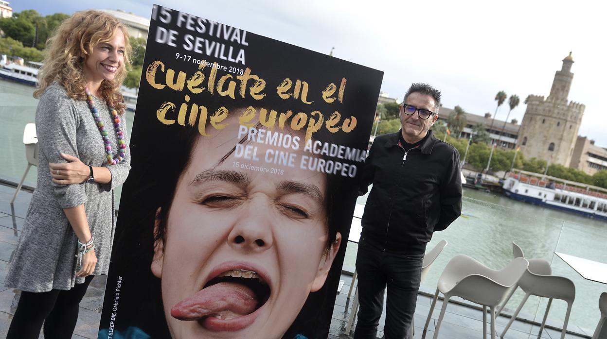 Isabel Ojeda y José Luis Cienfuegos, en la presentación de la XV edición del Festival de Cine Europeo de Sevilla