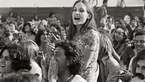 Pep Rigol. Imagen tomada en la 15 horas ciudad de Burgos. 5 de julio de 1975