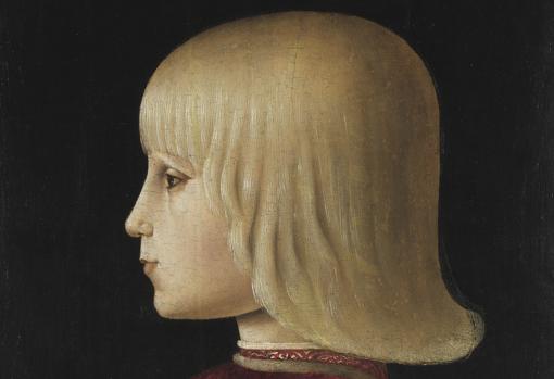 «Retrato de un niño (¿Guidobaldo de Montefeltro?)», de Piero della Francesca. Detalle