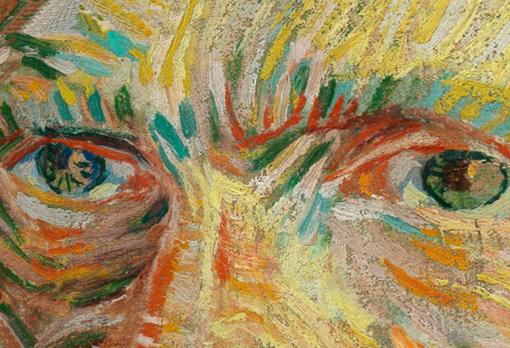 Fragmento de autorretrato de Van Gogh