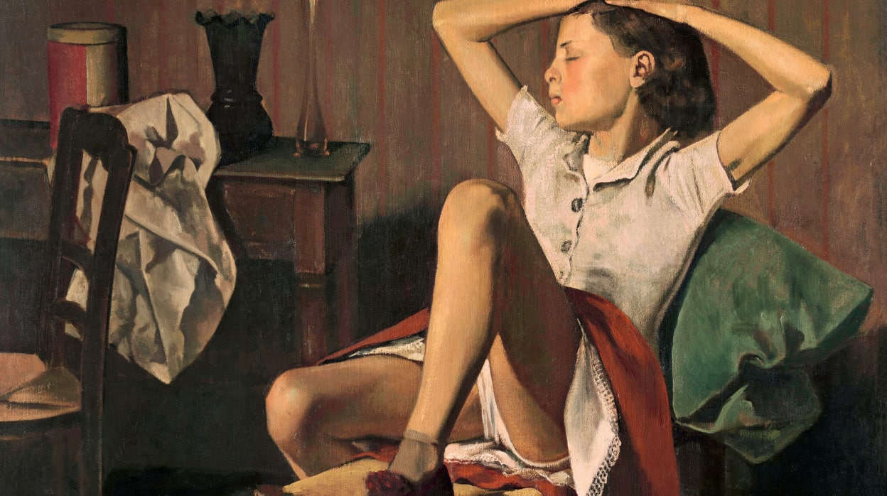 «Thérèse soñando» (1938), de Balthus. Detalle