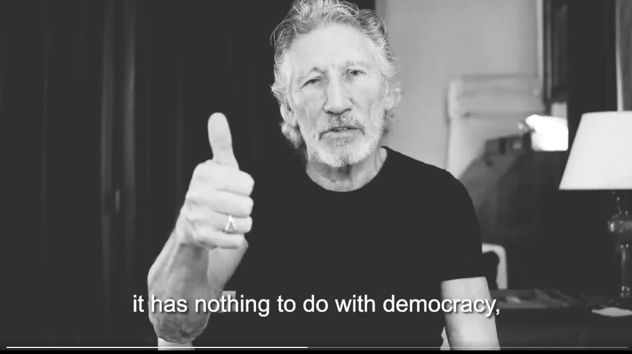 El fundador de Pink Floyd en el vídeo contra el concierto pro Venezuela