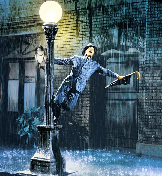 Gene Kelly, en la escena más mítica de «Cantando bajo la lluvia»