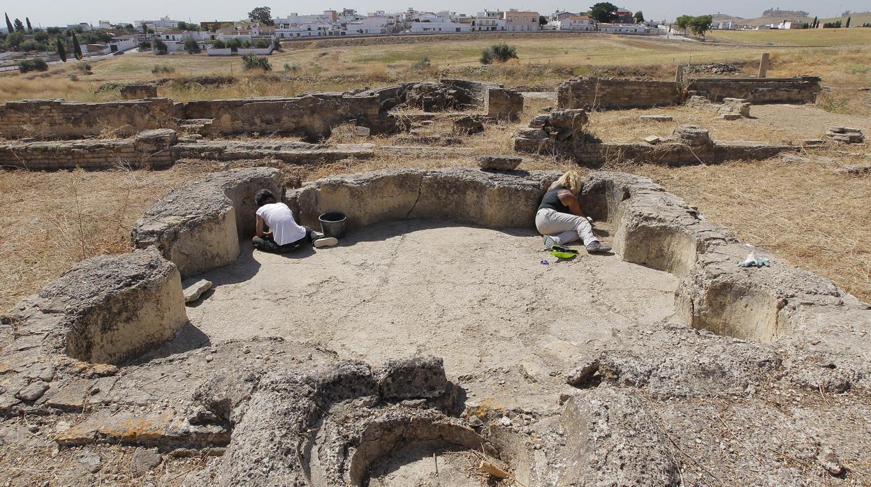 Excavaciones de la Pablo de Olavide en la Casa de la Cañada de Itálica, que se incluye en una visita guiada