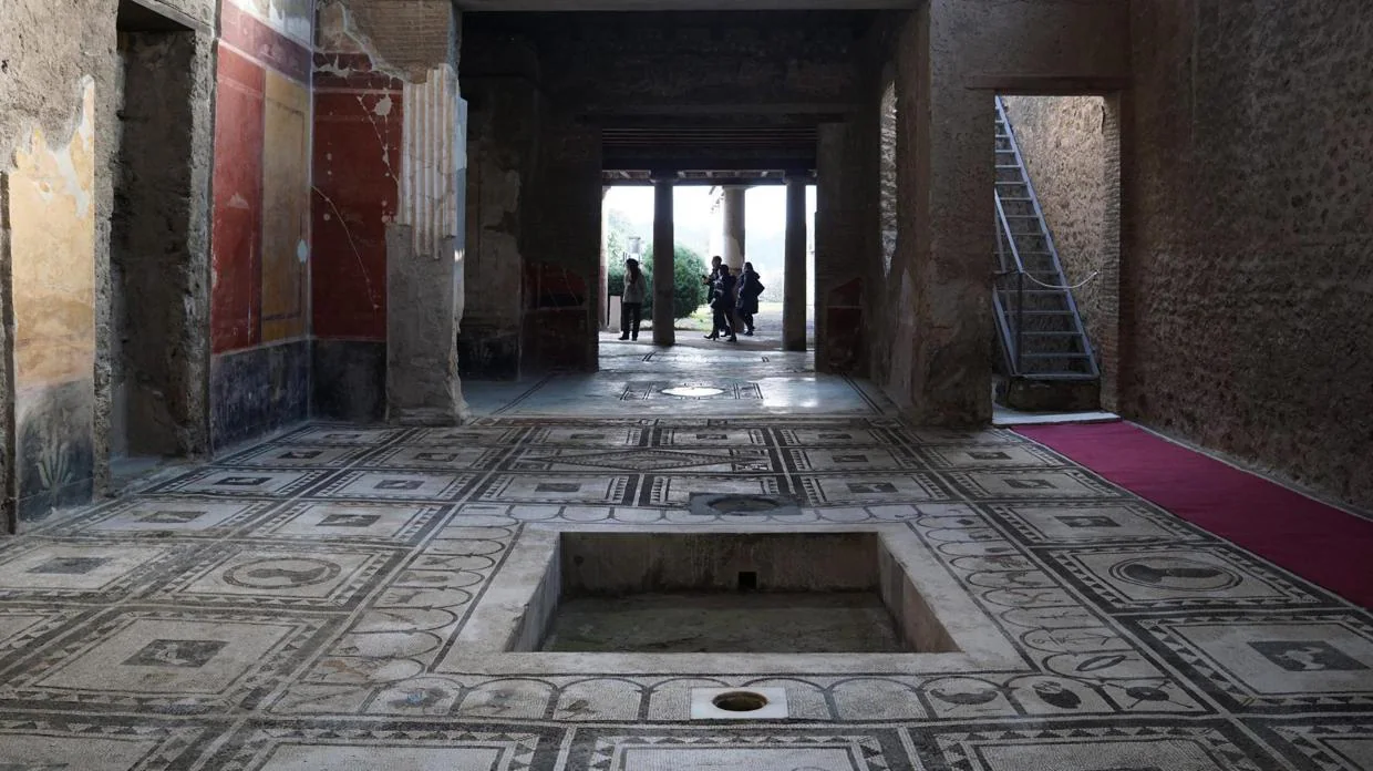 Una de las domus reconstruidas en Pompeya