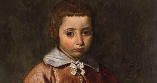 Detalle de «Retrato de niña» o «Joven Inmaculada», atribuido a Velázquez, que fue subastado en 2017 por la sala Abalarte de Madrid y vendido por 8 millones de euros