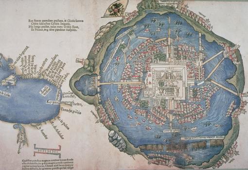 Mapa de Tenochtitlan, en 1524