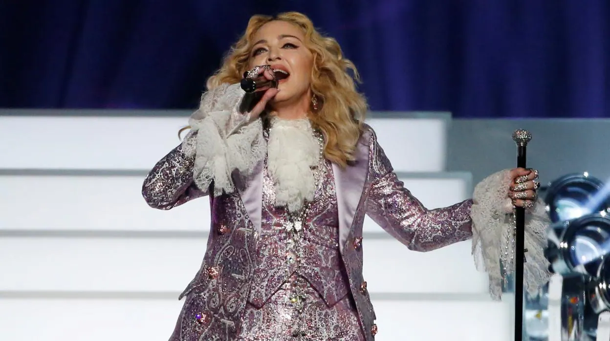 Madonna, durante un concierto en homenaje a Prince en Las Vegas en 2016