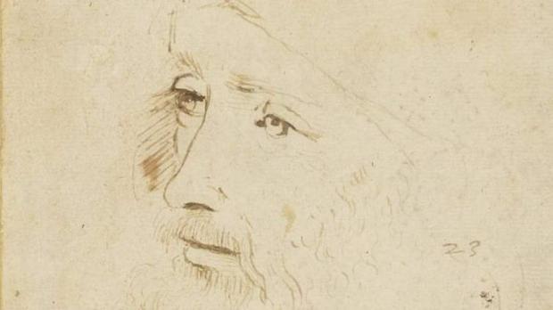 Identifican un retrato de Leonardo, dibujado por uno de sus discípulos