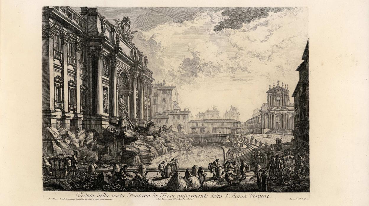 Aguafuerte de Piranesi: la Fontana di Trevi