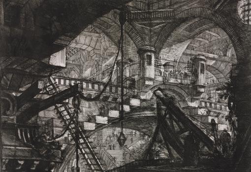 Aguafuerte de la serie «Cárceles» de Piranesi