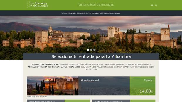 Un error en la web de la Alhambra deja al descubierto los datos de más de 4,5 millones de visitantes