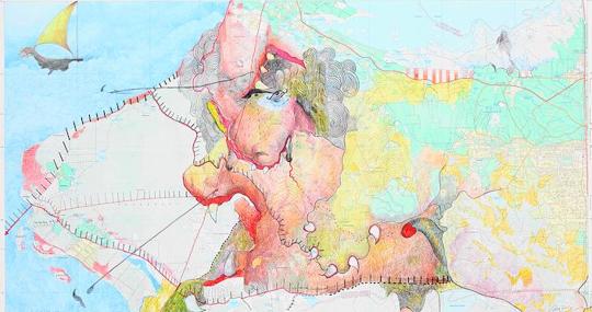 Obra del conjunto «Other Maps Series», de Pala Pothupitiye