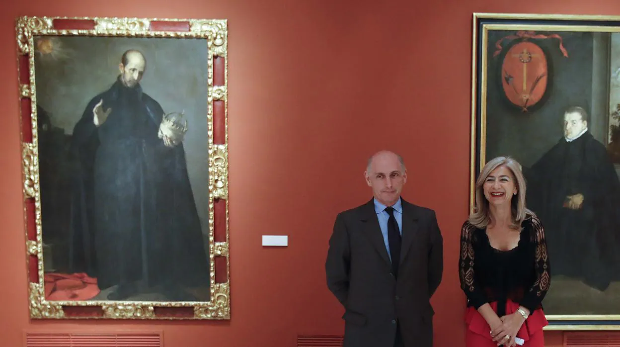 La consejera Patricia del Pozo junto a Bernard Ruiz-Picasso en el Bellas Artes