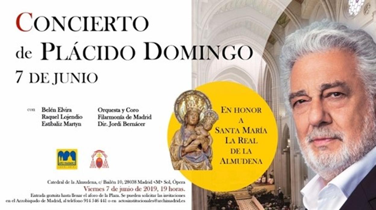 Cartel del concierto de Plácido Domingo