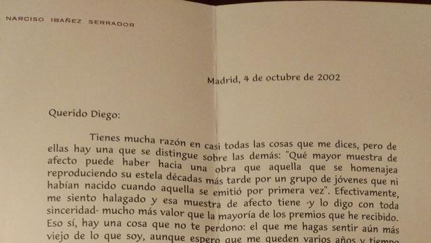 La sorprendente y emotiva carta que Chicho Ibáñez Serrador le envió a un seguidor