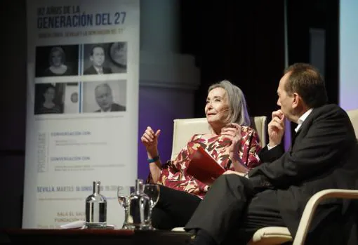 Nuria Espert durante su debate con José Antonio Carrizosa
